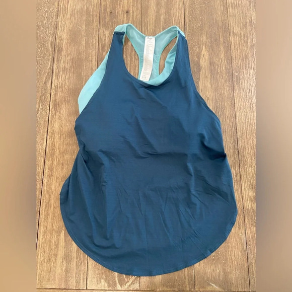 FABLETICS Eco-Conscious Built-In Bra Tank XXS Aqua Blue Sports Bra NWOT - Picture 7 of 13